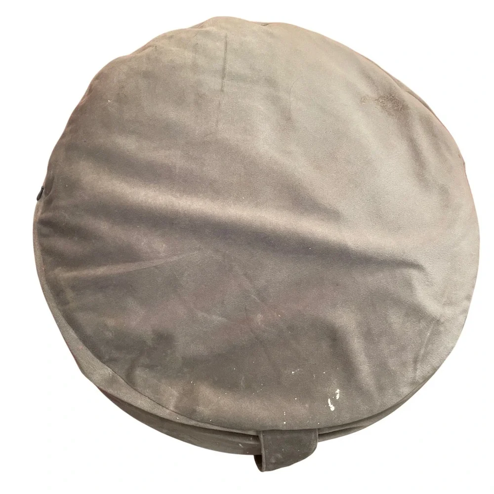 Yes Zen Mandala Round Floor Cushion‎ Pillow Meditation Yoga Gray - Picture 2 of 2